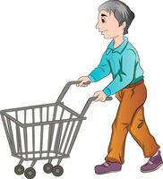 Male Shopper, illustration vector