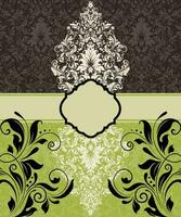 Clásico invitación tarjetas con florido elegante resumen floral diseño vector