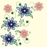 Abstract flowers background vector