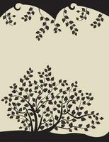 Tree branch with black leaves vector