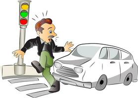 Road Safety, illustration vector