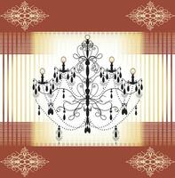 Vintage invitation card with ornate elegant retro abstract design vector