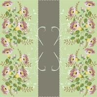 Background with spring flowers vector