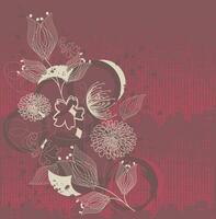 fondo floral grunge vector