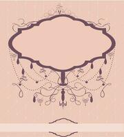 Invitation card with chandelier vector