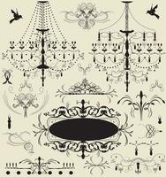 Set of vintage vector elements