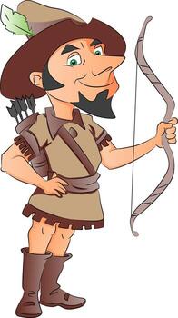 vector de un hombre con arco y flecha.