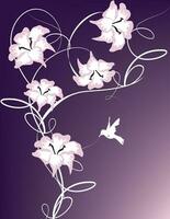 Abstract flowers background with place for your text vector