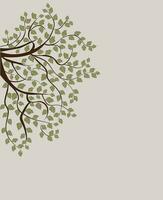 Tree branch with leaves vector