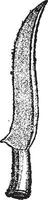 bronce enchufe cuchillo, Clásico grabado. vector