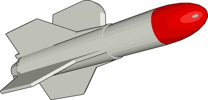 Rocket, illustration, vector on white background.