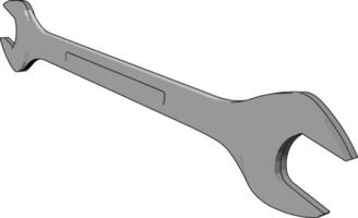 Wrench, illustration, vector on white background.