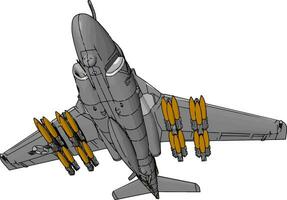 A Warplane or slip fighter toy vector or color illustration