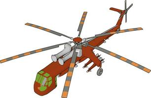 Helicopter a type of rotorcraft or aircraft vector or color illustration