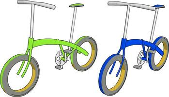 sencillo y básico bicicleta fácil a encargarse de vector o color ilustración