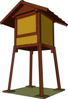 Advantages of hunting tower house vector or color illustration