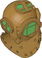 A Diving helmet dive vector or color illustration