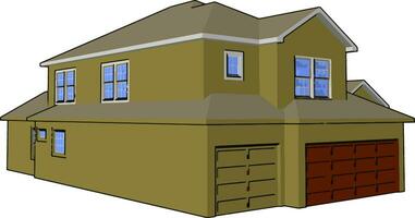 Basic components of house vector or color illustration