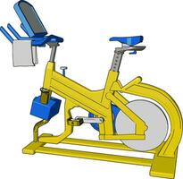 A spinning bike vector or color illustration