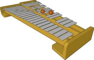 Santoor playing techniques vector or color illustration