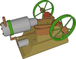 Basic parts of engines vector or color illustration