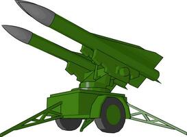 A powerful exploding weapon missile vector or color illustration