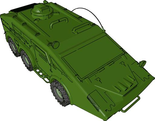 Armored car loaded with weapons vector or color illustration
