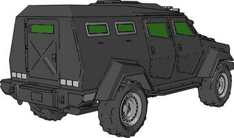 Unarmored army vehicle vector or color illustration