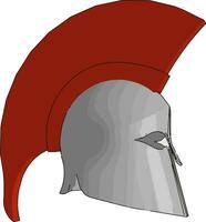 The helmet armor object vector or color illustration