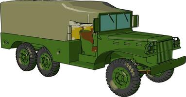 Military vehicle vector or color illustration