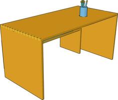 A wooden table vector or color illustration