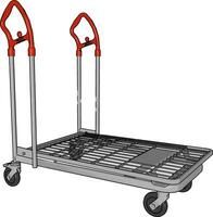 A transport cart object vector or color illustration