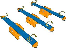 The teeterboard toy vector or color illustration