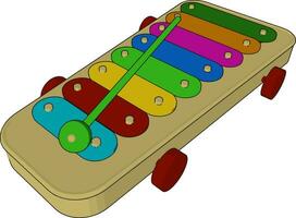 A toy glockenspiel cartoon vector or color illustration
