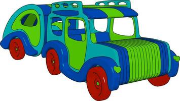 A toy car cartoon vector or color illustration