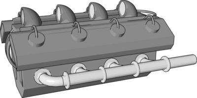 vector ilustración de resumen gris coche motor en blanco antecedentes