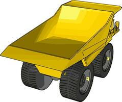 vector ilustración de un amarillo compuerta camión blanco antecedentes