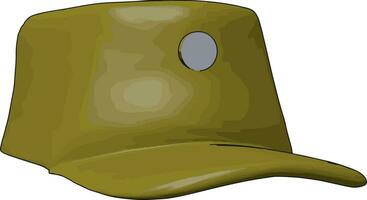 3d vector ilustración en blanco antecedentes de un marrón militar gorra
