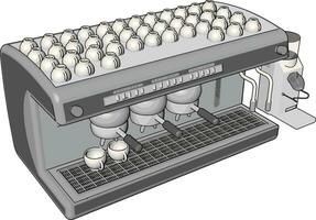 Simple vector illustration on white background of an espresso machine