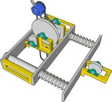 Parallel machine, illustration, vector on white background.