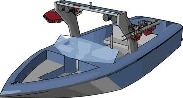 Model of speed boat, illustration, vector on white background.