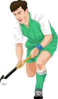 vector de hockey jugador.