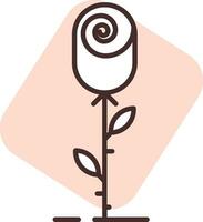 Flower allergy, icon, vector on white background.