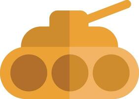 Army tank, icon, vector on white background.