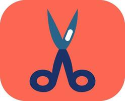 Barber shop scissors, icon, vector on white background.