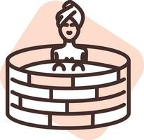 Beauty spa, icon, vector on white background.