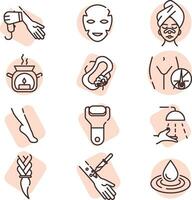 Beauty icon set, icon, vector on white background.