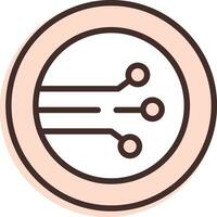 Blockchain coin, icon, vector on white background.