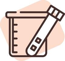 Blood pressure test tube, icon, vector on white background.