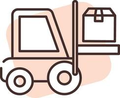 Delivery parcle, icon, vector on white background.